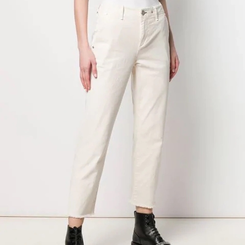 NEW Rag & Bone cropped cotton blend twill tapered pants size 26